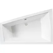 Besco INTIMA hoekbad 160 x 90 cm links wit met hoofdsteun