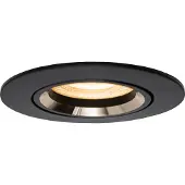 LedLoket LED ondiepe Inbouwspot 6 Watt | Dimbaar | 70mm | kantelbaar | zwart - zilver