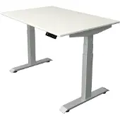 Kerkmann Move4 Elektrisch hoogteverstelbaar Zit-sta-bureau Wit T-voet 1200 (B) x 800 (D) x 1290 (H) mm Hout, Metaal