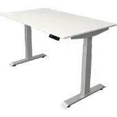 Kerkmann Move4 Elektrisch hoogteverstelbaar Zit-sta-bureau Wit T-voet 1400 (B) x 800 (D) x 1290 (H) mm Hout, Metaal