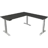 Kerkmann Move4 Elektrisch hoogteverstelbaar Zit-sta-bureau Antraciet T-voet 1800 (B) x 1.800 (D) x 1290 (H) mm Hout, Metaal