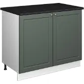 Vicco Wastafelkast Fame-Line, Groen-Goud Landhuis/Wit, 100 cm, WB Antraciet
