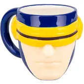 Paladone X‑Men Cyclops warmtegevoelige Combat Visor mok – officieel gelicentieerde Marvel 550 ml keramische koffiebeker, extra groot voor thee, warme chocolademelk en meer, superheldencadeau –