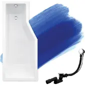 Badland INTEGRA bad met douchewand 150 x 75 cm links wit