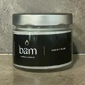 Bam Snowy Musk Geurkaars – Basic Collection Medium – 50 Branduren – 210 g – Zonnebloemwas – Vegan