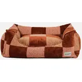 DOGGUO Hondenmand BLOCK-SOFA-BROWN/BEIGE/PEACH-L