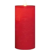 Annas collection Oplaadbare stompkaars 7,5 x 15 cm | Rood | Bewegende vlam