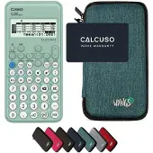 Casio FX-92B Secondaire incl. WYNGS Beschermhoes Turkoois - Wetenschappelijke Rekenmachine - Basis Pakket