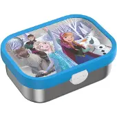 Mepal RVS bento lunchbox Campus - 750 ml - Broodtrommel met vakjes voor kinderen - Geschikt voor 4 boterhammen - Lunchbox RVS - Frozen Friends