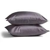 Silk Heaven 2x Zijden Kussensloop 60x70cm Antraciet Ritssluiting 19 Momme - Kussensloop set - Luxe Silk Kussensloop 100% moerbei zijde - Zijde kussensloop - - 60x70cm / Ritssluiting