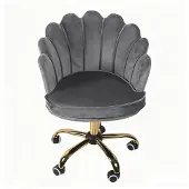 Russle Velvet Schelp Bureaustoel