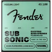 Fender SubSonic 7250ML Bass Strings Nickel-Plated Steel Long Scale Gauges .045-.100 (4)