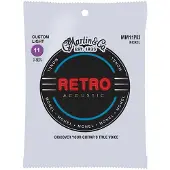Martin Retro Monel Nickel Acoustic Strings Custom Light 11-52 3 Pack