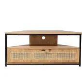 CALICOSY Hoek-tv-meubel 1 deur met rotan webbing l100 cm jaya