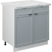 Vicco Fame-Line Keukenonderkast – 80 cm, WB Marmer Licht blauw-grijs