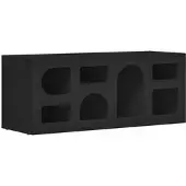 vidaXL TV-kast ELST 100 x 35 x 40 cm Zwart Bewerkt hout