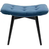 Kare design Voetsteun Vicky fluweel olieblauw