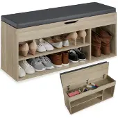 TecTake - Schoenenbank Natalya - Licht hout, eiken Sonoma - 403625