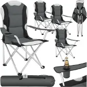 TecTake Stoelenset Luxe Campingstoelen - Grijs;Zwart