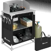 TecTake - campingkeuken 76x53,5x107cm zwart - 403346