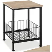 TecTake - Bijzettafel Grimsby 40x40x55,5cm - industrieel - lichtbruin - 404695