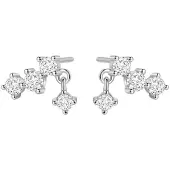 Hey Happiness Oorbellen 'Starlit Drop' zilver