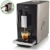 Haeger Caffè Crema Volautomatische Espressomachine - 2 Soorten Koffie & Heet water - Melkopschuimer voor Cappuccino - Koffiemachine met bonen - Zwart