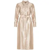 Freebird Dames Jurken Wv-shiny-twill-vis-26-1 - Goud - Maat S