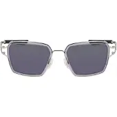 Nike Unisex zonnebril voor volwassenen met vierkant prisma (Zilver/Grijs/Lichtgrijs)
