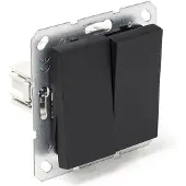 Q-Link Schakelaar | | S-Line (Inbouw, Wissel/Wissel, Zwart)
