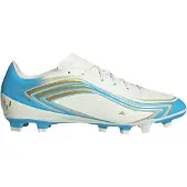 Adidas F50 Messi Club Gras / Kunstgras Voetbalschoenen (MG) Wit Lichtblauw Goud
