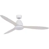 Beacon Lighting Plafondventilator met licht Whitehaven wit stil Whitehaven, dimbaar, wit / opaal, Woon-/ Eetkamer, Kunststof, Modern