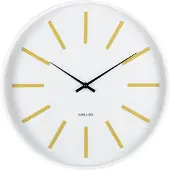 Karlsson Arruga Retro Wandklok | Ø40cm | Citrine yellow w. wit