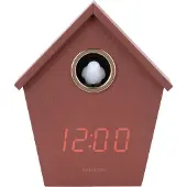 Karlsson Riqueza Cuckoo LED Wekker | Met Koekoeksklok | 13x15.3x6.8cm