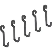 Emuca Set met 5 haken voor de keuken, staal, antracietgrijs