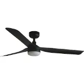 Faro Plafondventilator Punt M DC LED lamp zwart, zwart, Woon-/ Eetkamer, metaal, Modern