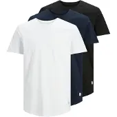 Jack & Jones Shirt 'JJENoa' marine / zwart / wit