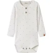 Lil´ Atelier BABY gebreide romper met stippen - ecru Jongens Stretchkatoen Ronde hals - maat 56