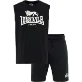 Lonsdale Joggingpak 'Allanton' zwart / wit