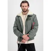 Alpha industries Winterjas 'B15-3 TT' donkergroen / eierschaal