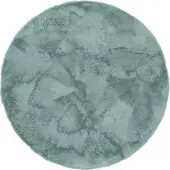Tapis.fr Vachtkleed Fluffy turquoise 200 cm rond