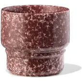HEMA Cappuccinomok 350ml Trend aardewerk bordeauxrood spikkels (bordeauxrood)