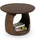 Zijlstra Salontafel Flow Solid - rond Ø60 cm - Acacia Glaze Bruin
