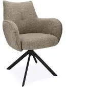 De Bommel Meubelen Armstoel Florian – draaibaar – stof Taurus Desert – poot zwart