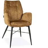 De Bommel Meubelen Armstoel Jefferson - velvet Movie Curry - poot zwart
