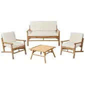 Gardalux Tuinset | | 4-delig (Bamboe, Wit)