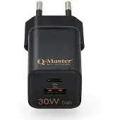 Q-Master GaN Mini snellader | | 30W (USB A + USB C, Zwart)