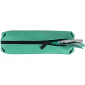 Herlitz Origami Funky, Zachte etui, Polyurethaan (PU), Turkoois, Monochromatisch, Rits, Adolescenten
