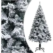 vidaXL Kunstkerstboom met sneeuw 150 cm groen