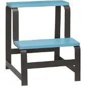 Hubsch Step kruk blauw/bruin